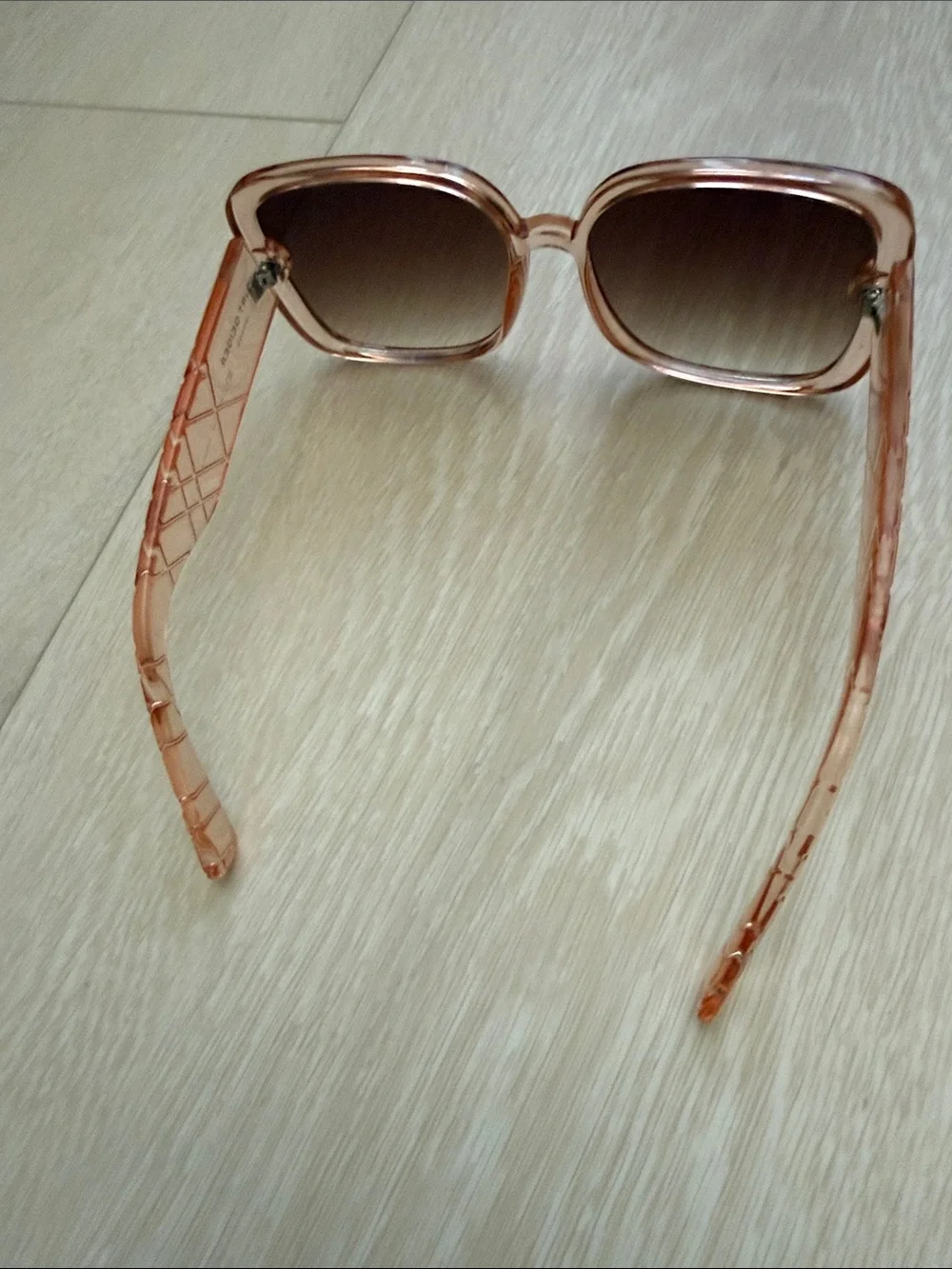 Kurt Geiger Rose Gold Square Gradient Sunglasses